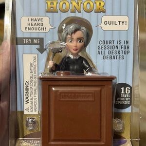 Honora Gray-Haired Judge Gavel Toy - Electronic Gavel Sound Figure